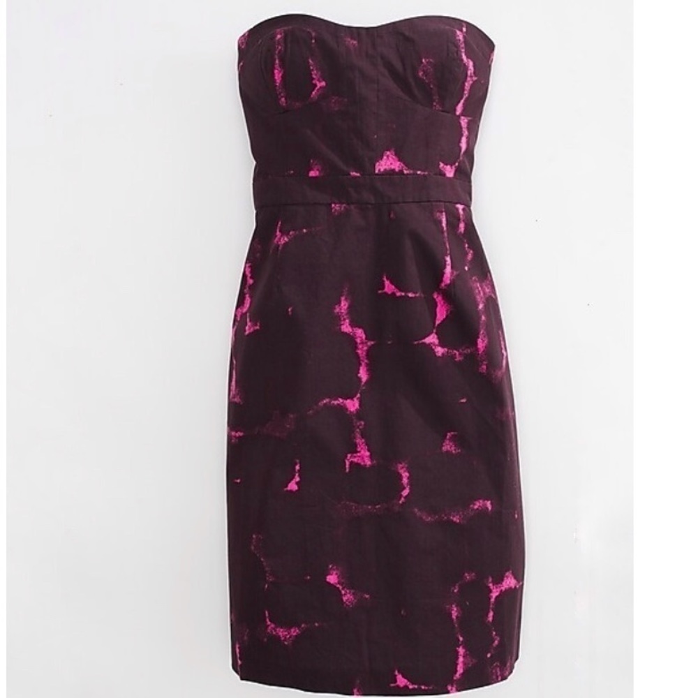 J. Crew Factory Fleurette bustier dress